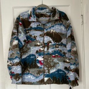 Winter scene fleece